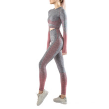 2020 New High Waist Women Sexy Leggings Sports Workout Seamless Yoga Wear Sets